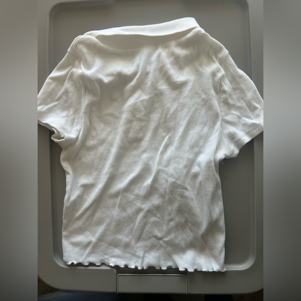 White Short Sleeve Polo Shirt - Picture 2 of 2